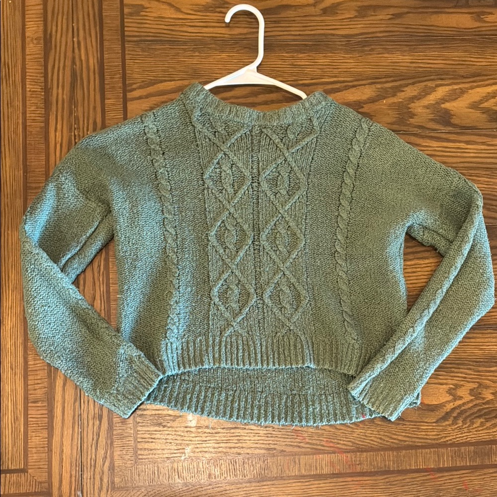 Abercrombie Kids Green Argyle Knit Sweater